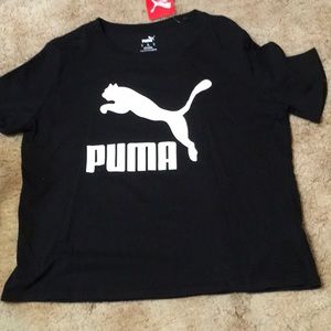 Ladies PUMA Black Tee Shirt. NWT Size 1X